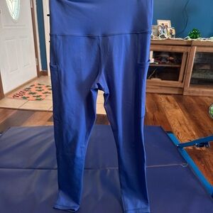 Zyia Active Royal Blue Shimmer High-Waisted Leggings